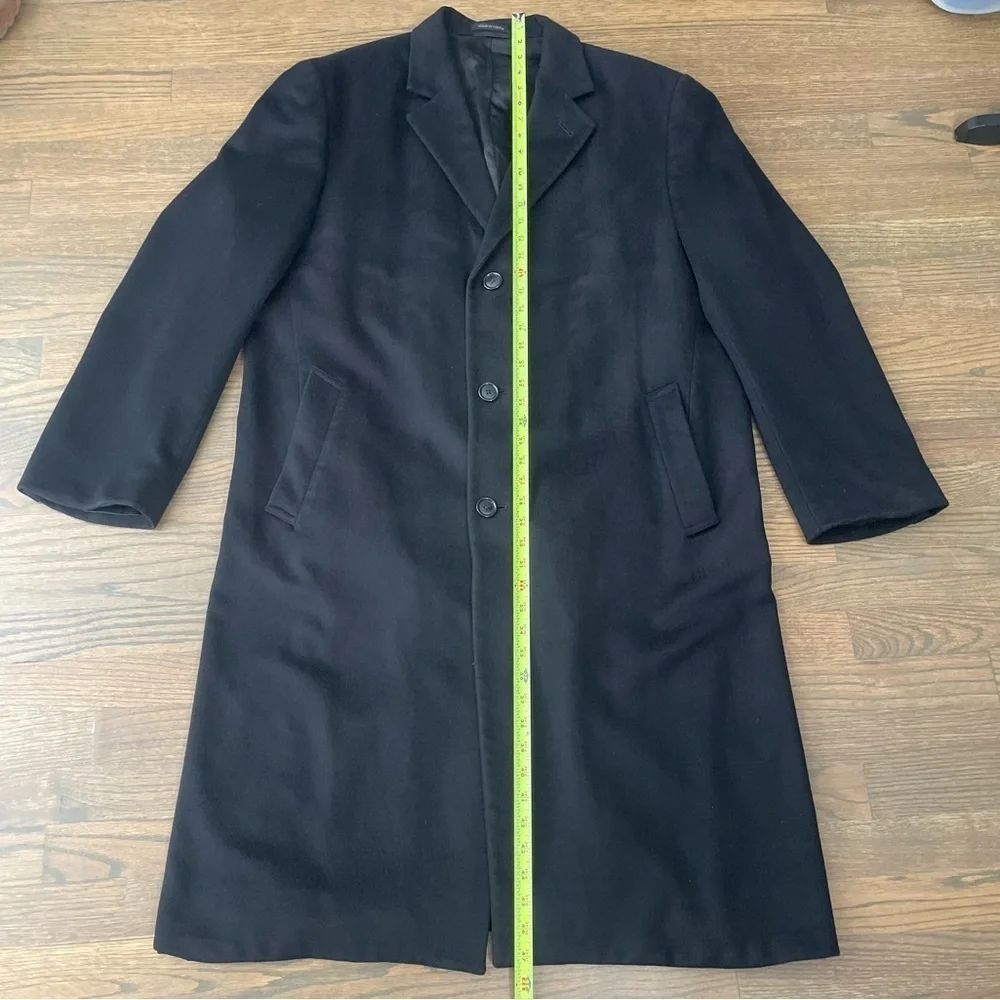 LORD & TAYLOR for Jacob Siegel Men's 100% Cashmere Winter Black Coat 44R